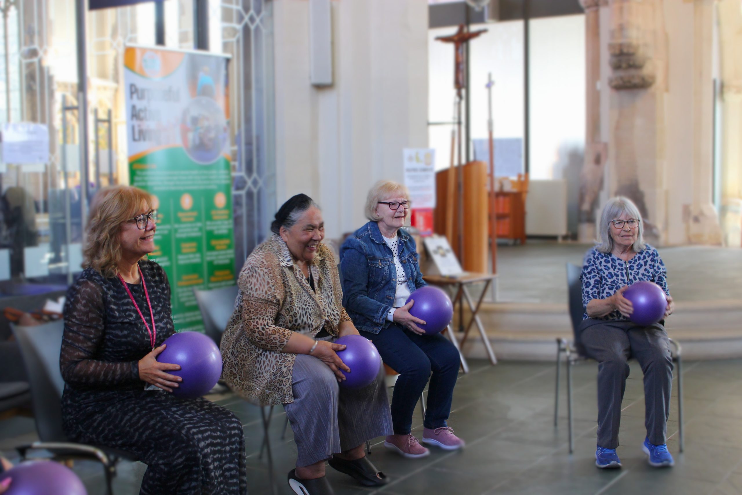 Partakers of the seated exercise lead by PAL.