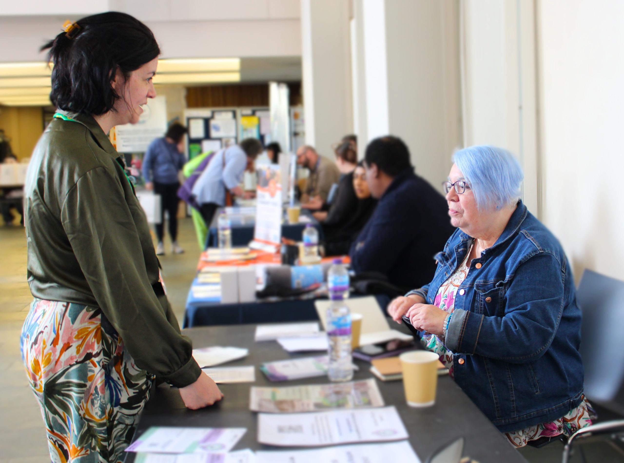 Portland from Inkwell in conversation with an attendee
