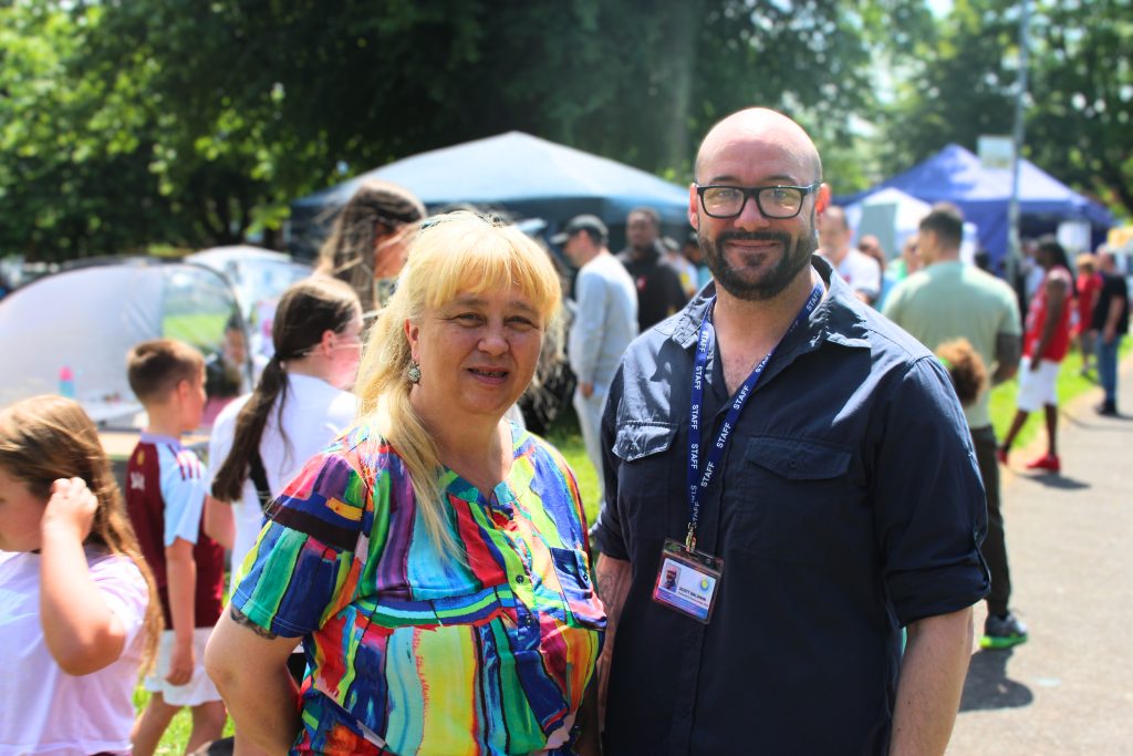 Jilly Bermingham with WLCA employee