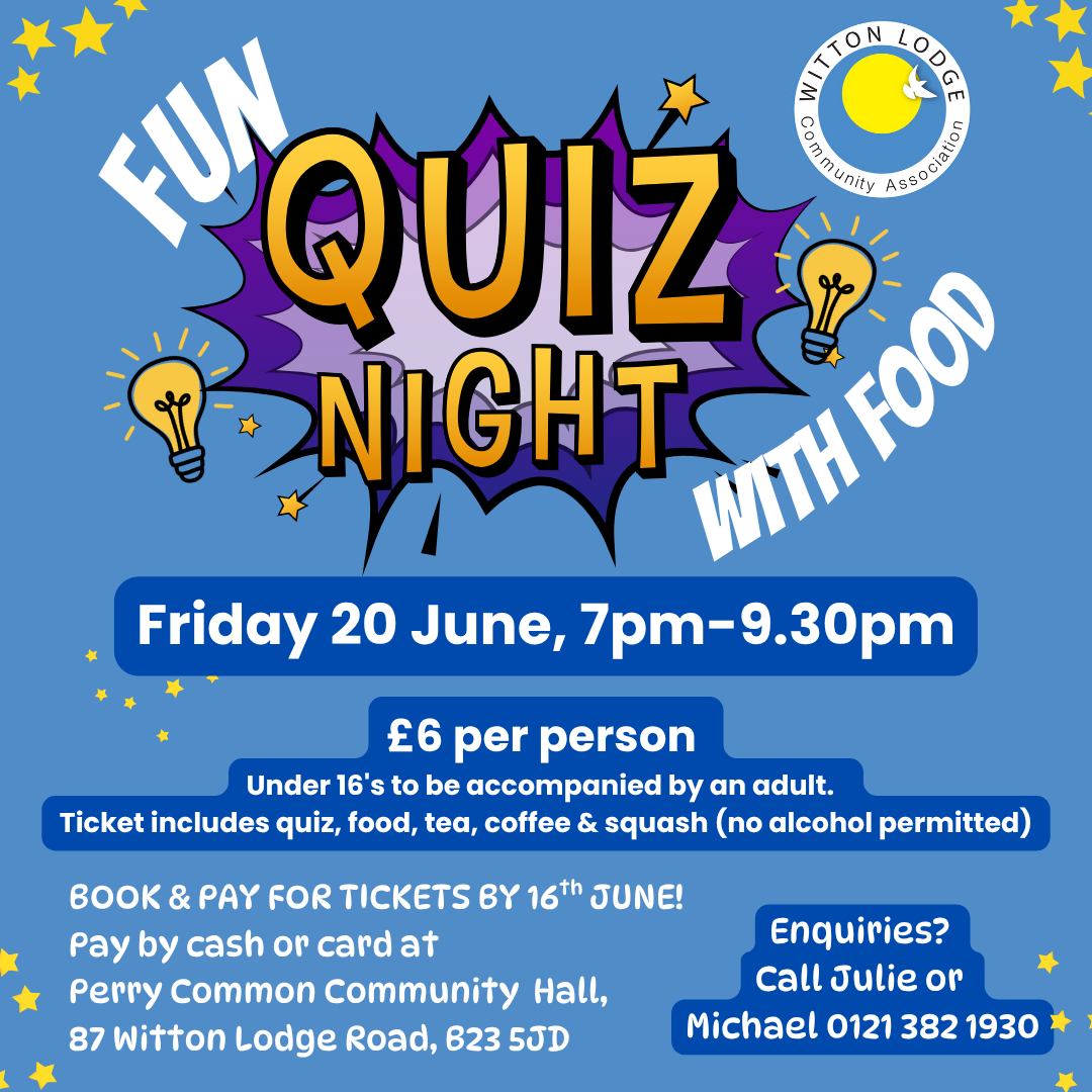 Featured image for “The Witton Lodge Quiz  Night is Back!!”